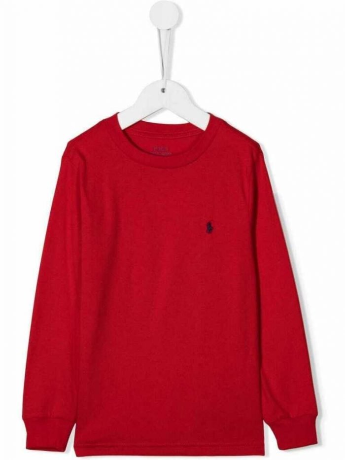 LS CN-KNIT SHIRT S-T-SHIRT Red