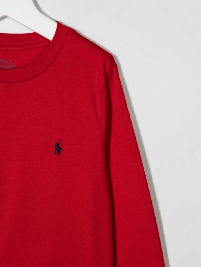 LS CN-KNIT SHIRT S-T-SHIRT Red