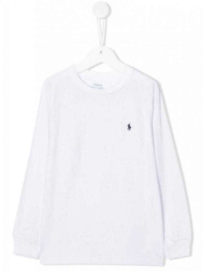 LS CN-KNIT SHIRT S-T-SHIRT WHITE